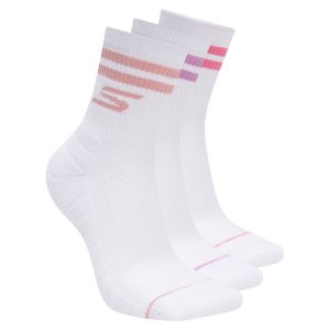 3 Pack Women's Performance Pickleball Varsity Stripe Low Crew Socks