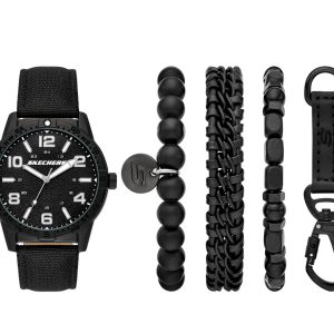 Black Bracelets Tool Watch Set