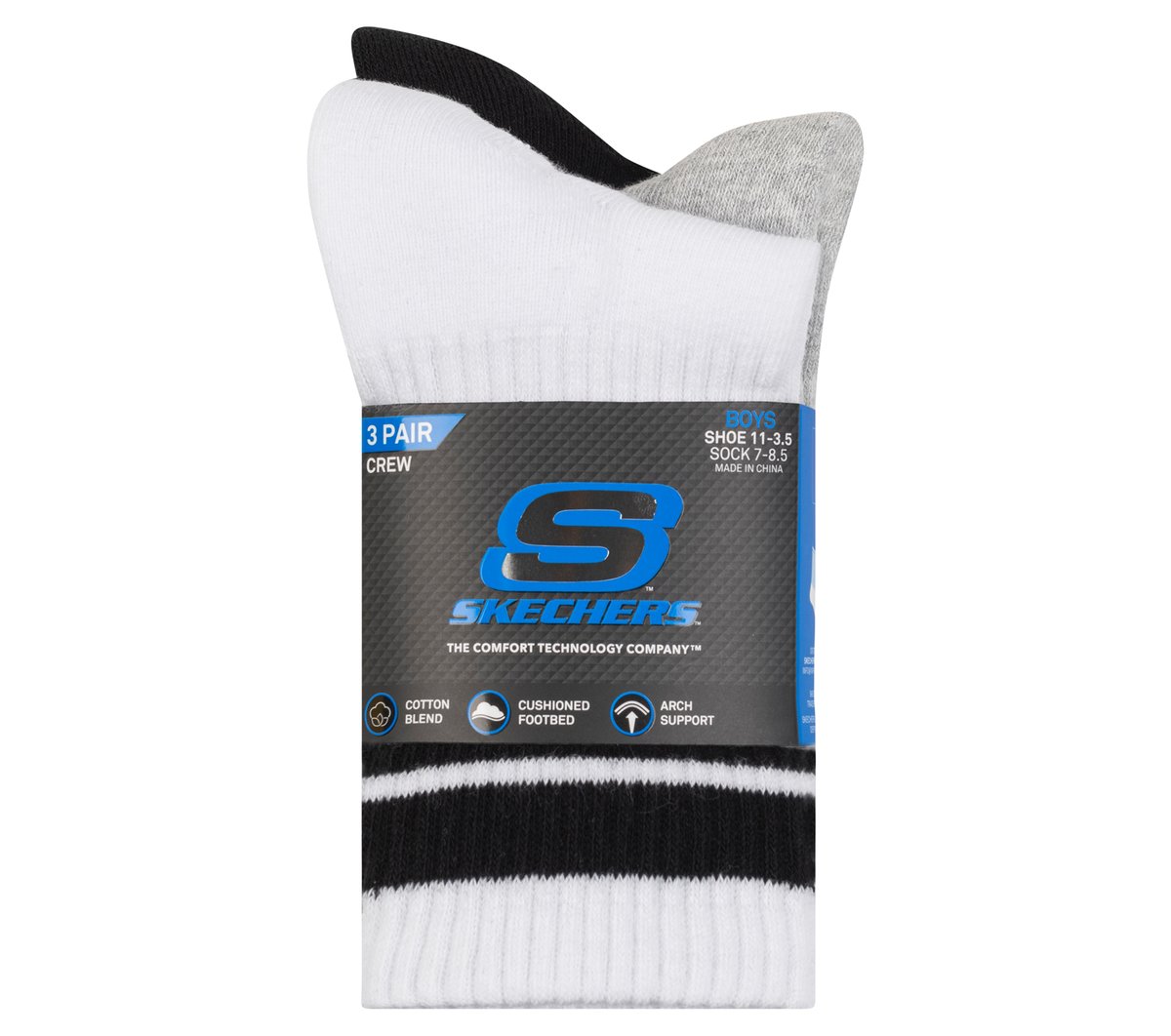 3 Pack Boys' Crew Socks - Image 2