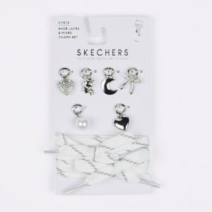 Shoelaces With Charm Set - Foil Hearts