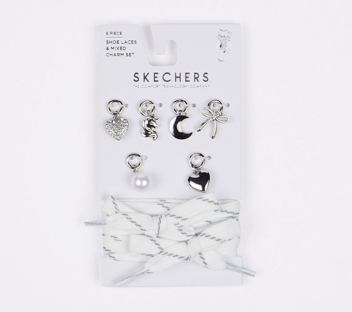 Shoelaces With Charm Set - Foil Hearts