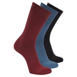 3 Pack Men's Reflective Performance Half Terry Crew Socks