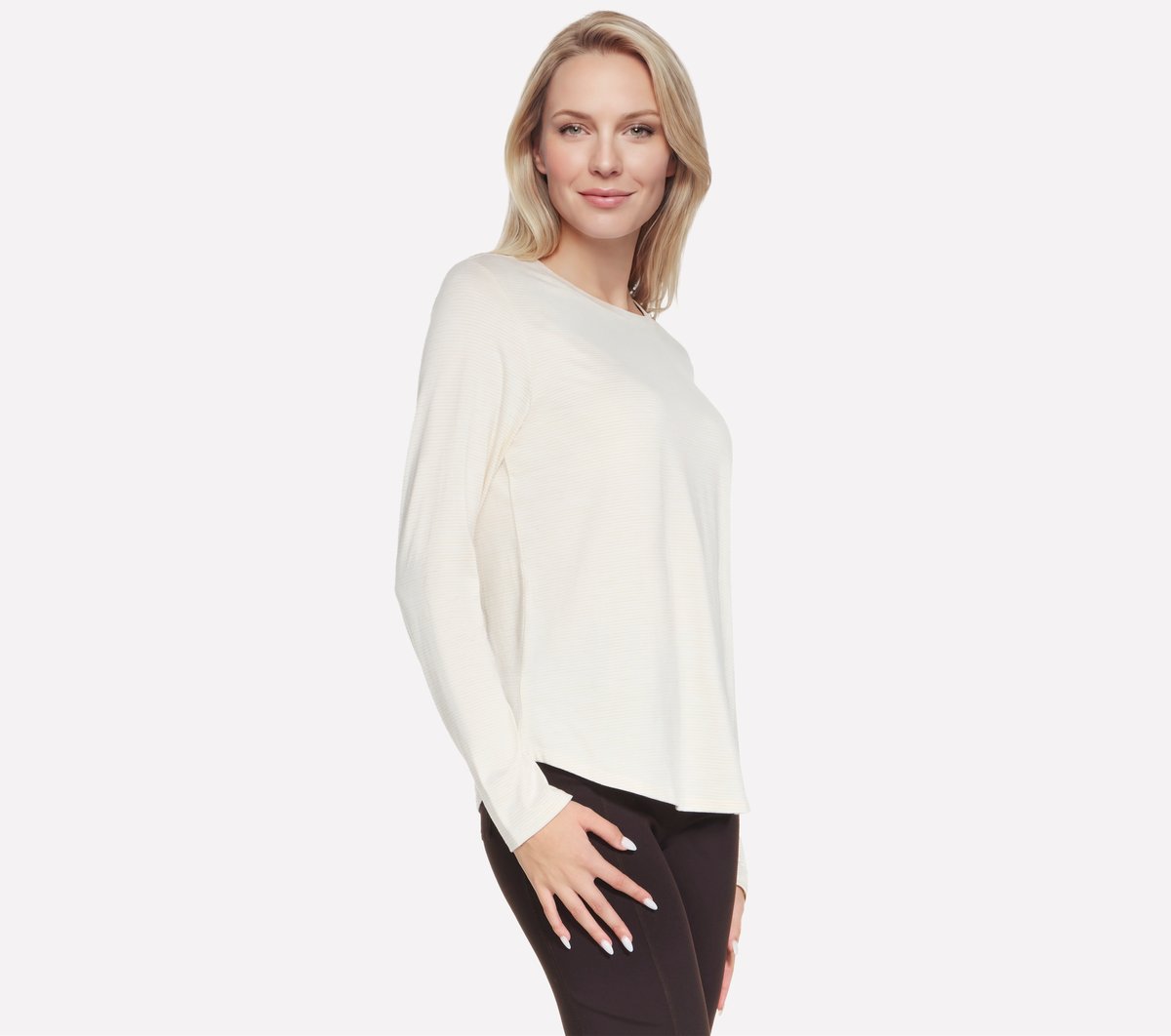 GO DRI Swift Stripe Long Sleeve Crew - Image 4