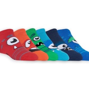 6 Pack Low Cut Monster Socks