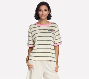 Britto: Hearts Striped Ringer Tee