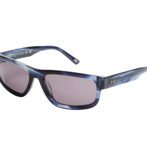 Elevated Rectangle Shiny Horn Sunglasses
