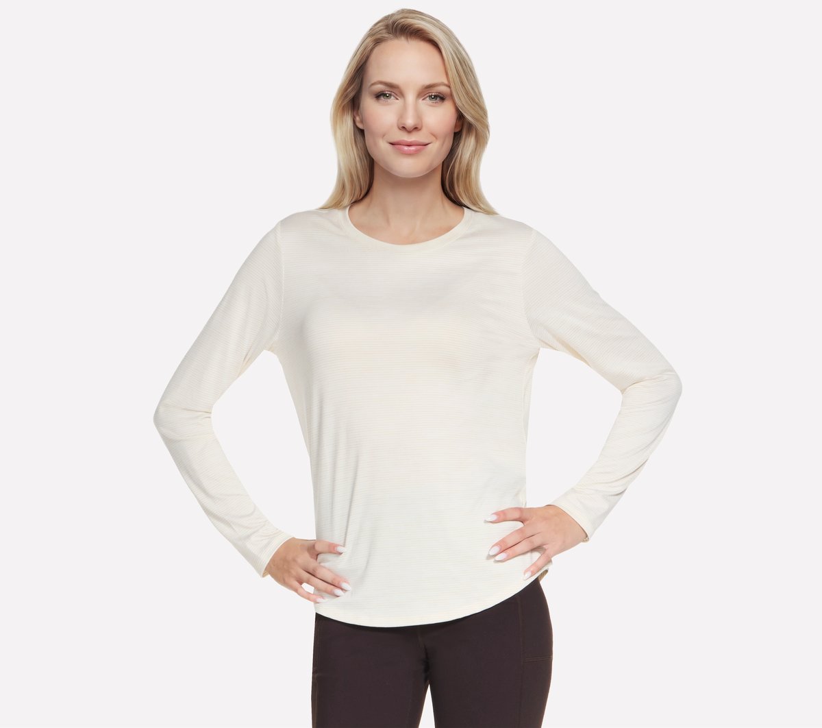 GO DRI Swift Stripe Long Sleeve Crew