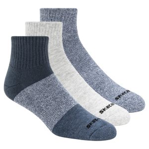 3 Pack Men's Colorblock Quarter Socks