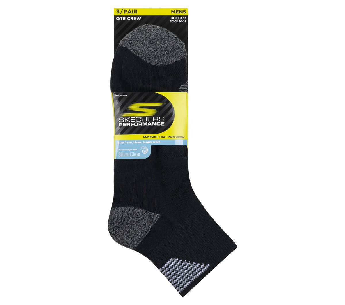 3 Pack Men's Half Terry Quarter Crew Socks - Image 2