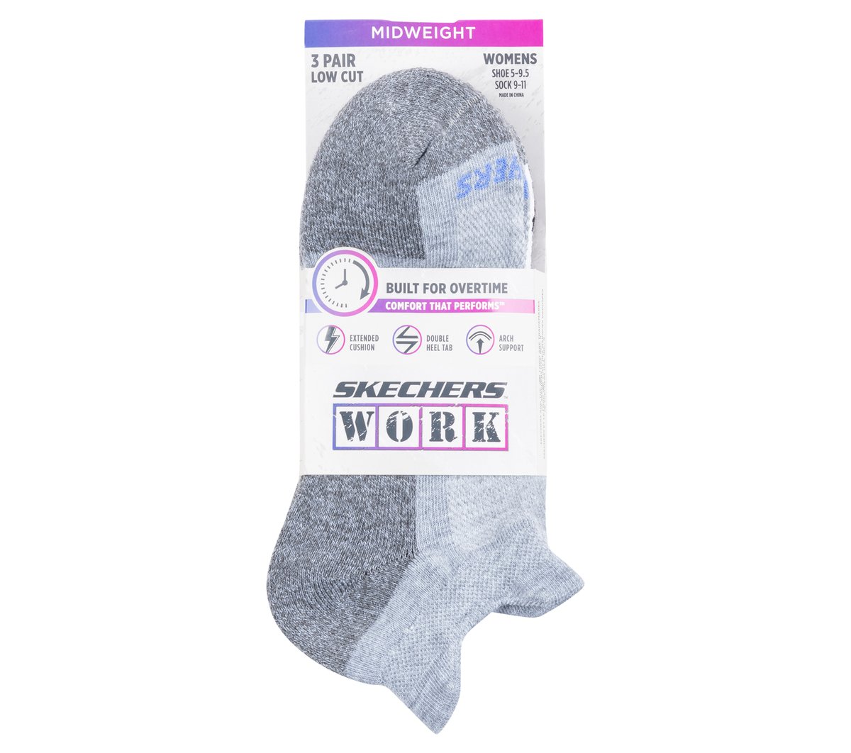 Work: Lowcut Heel Tab Socks - 3 Pack - Image 2