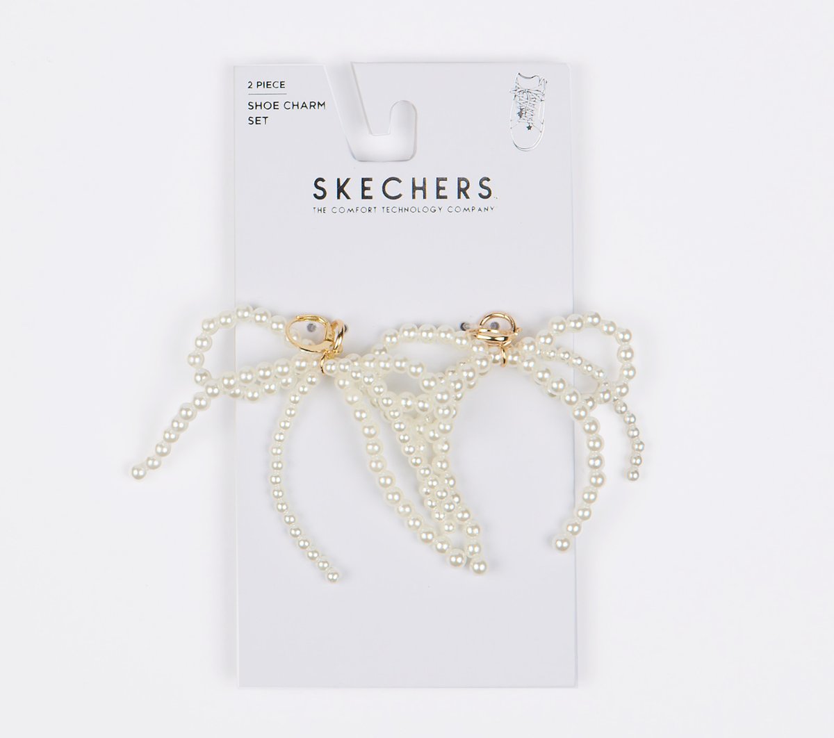 Shoelaces With Charm Set - Pearl Bow